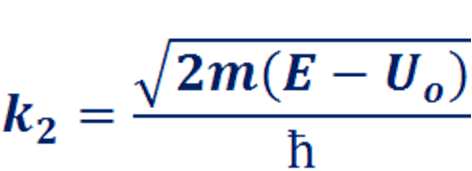 Ψ1( ik1 ik1 ) = Ae Be gdzie A amplituda fali padającej, B amplituda fali odbitej Ψ ) ik ik ( = Ce De gdzie Jeżeli cząstka pada na