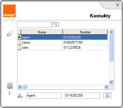14. Książka kontaktów Książka kontaktów jest dostępna po kliknięciu przycisku, który znajduje się w oknie głównym aplikacji Easy Wireless Net.