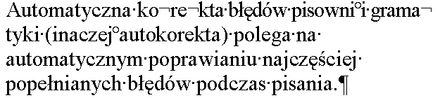 5.2.2. Ręczne dzielenie wyrazów w całym tekście na raz Jeżeli chcemy podzielić wyrazy po zakończeniu edycji całego dokument należy kliknąć przycisk w oknie konfiguracyjnym dzielenia wyrazów