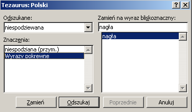 5.3. TEZAURUS Tezaurus jest wg encyklopedii zbiorem semantycznie i hierarchicznie powiązanych terminów, ułatwiający wyszukiwanie pochodnych informacji 2.