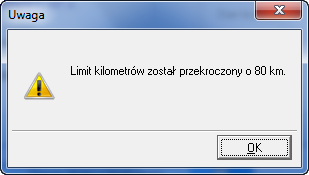 W oknie tworzenia protokołu odbioru pojazdu od klienta należy uzupełnić informacje o stanie licznika w momencie odbioru oraz ilości paliwa w baku.