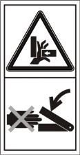 L.p. Symbol ostrzegawczy Znaczenie Umiejscowienie na maszynie Kod 5 Zachować bezpieczną odległość od linii energetycznych Rura
