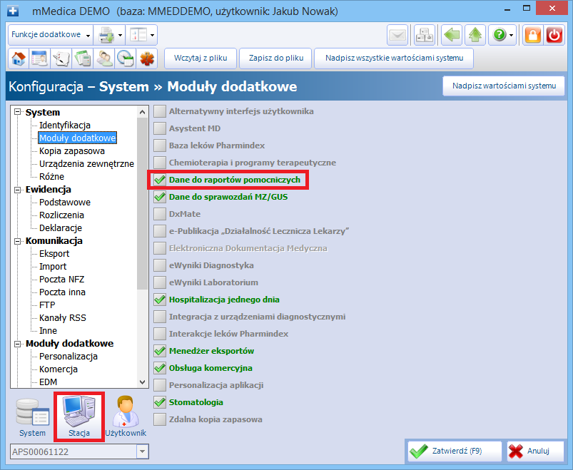 2.2 Pierwsza instalacja Pierwsza instalacja programu mmedica pozwala na wybór rodzaju instalacji dla następujących