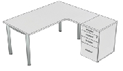 BIURKA Biurko kształtowe mały łuk NV-BKP-140 140/80x120/43x74 580 zł 645 zł blat gr.
