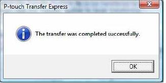 Kliknij [Tak]. Rozpocznie się przesyłanie pliku Transfer Package.