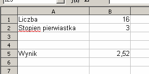 Ćwiczenie Utwórz arkusz, za pomocą którego będzie b