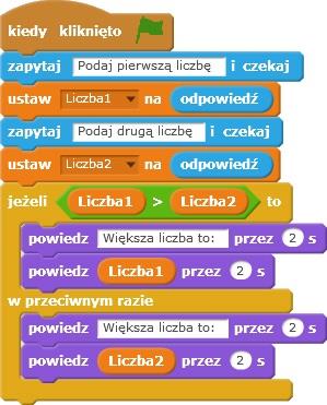 na ekran, stosują instrukcje powtarzania i warunkową oraz podprogramy (bez parametrów i z parametrami).