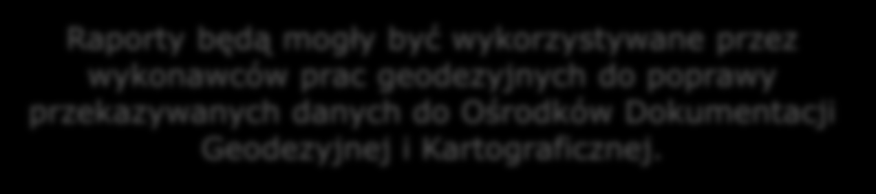 Dysponenci danych będą mogli weryfikować dane odbierane od wykonawców prac geodezyjnych, a wykonawcy prac geodezyjnych będą mieli możliwość zweryfikować zgodność przekazanych danych z rozporządzeniem.