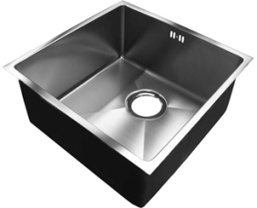 KZ-P SVE MONEY R Rant / Edge P Komora zlewowa do wspawania Wykonanie: tłoczone na zimno-matowe. Materiał: stal kwasoodporna ISI-304. Odpływ: 1 1/2" w standardzie, możliwy 2" lub 3 1/2". Lp. On.