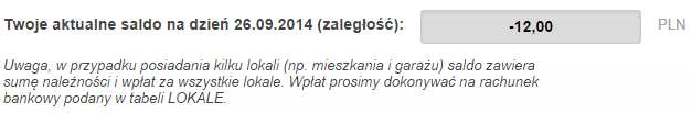 V. Stan finansowy Prawdopodobnie najważniejszą informacją dla użytkownika jest aktualny stan jego salda. Z tego też powodu, jest on przedstawiony na samej górze strony wraz z informacją.