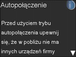 Przed użyciem funkcji Autopołączenie należy się upewnić, że w pobliżu nie ma innych urządzeń firmy Medtronic działających w trybie wyszukiwania.