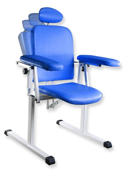 Stanowisko do pobierania krwi ST-03 Fotel do poboru krwi z funkcją fotela laryngologicznego Ten fotel stanowi wyposażenie gabinetów lekarskich, ale także znajdzie zastosowanie w szpitalach,