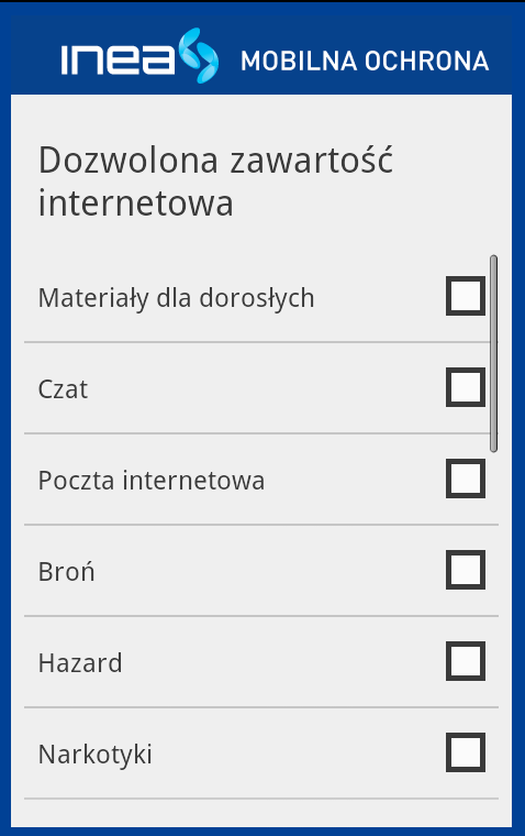 Grupę wiekową użytkowników można określić podczas instalacji lub później na stronie ustawień funkcji Kontrola rodzicielska. Kolejnym elementem do skonfigurowania jest określenie Dozwolonych aplikacji.