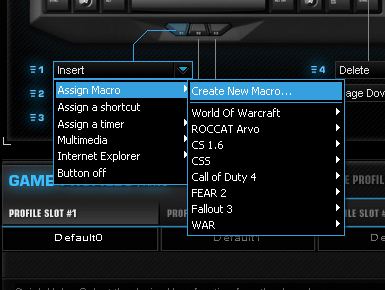 Main Control (menu główne) Deactivate Wybierz "Deactivate", jeśli chcesz, by klawisz nie miał żadnej funkcji. Assign Macro Za pomocą "Assign Macro" możesz przypisać własne makro do każdego klawisza.