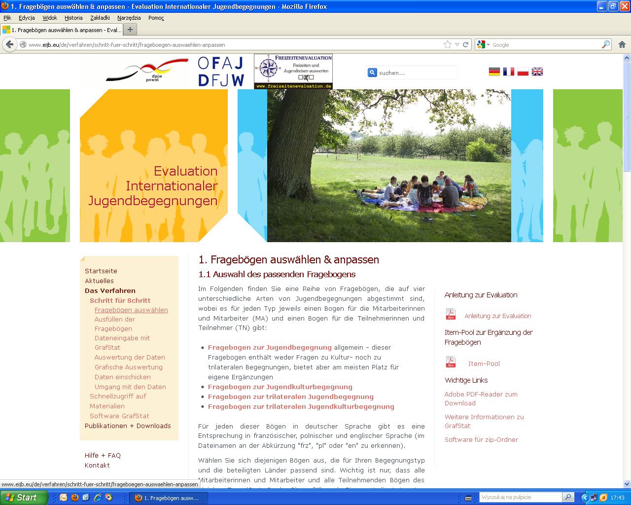 Evaluation internationaler Jugendbegegnungen