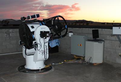 Teleskop PST2 Robotic, fully automatic OA AMU telescope located in Arizona, USA Telescope: Planewave CDK700 primary mirror diameter: 0.7m field of view 0.8 deg. slewing speed 15 deg.