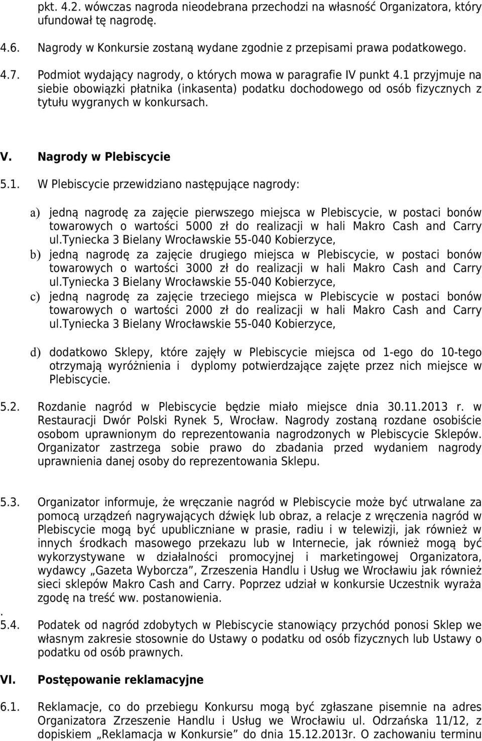 Nagrody w Plebiscycie 5.1.