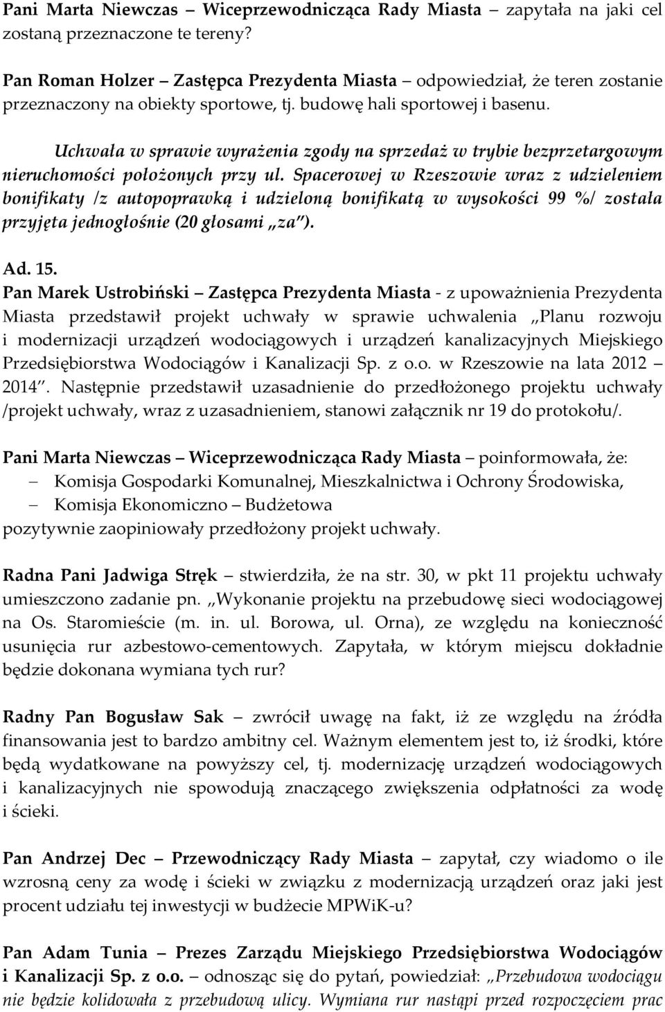 Uchwała w sprawie wyrażenia zgody na sprzedaż w trybie bezprzetargowym nieruchomości położonych przy ul.