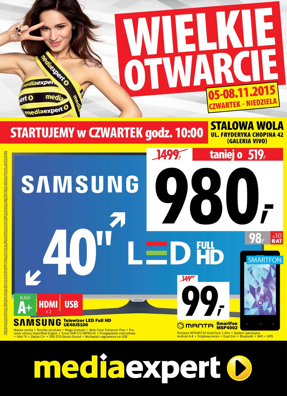 Oferta dotyczy wybranego asortymentu - regulamin dostępny w sklepach. Promocje się nie sumują. Informacje nie stanowią oferty w rozumieniu art. 66 1 K.C.