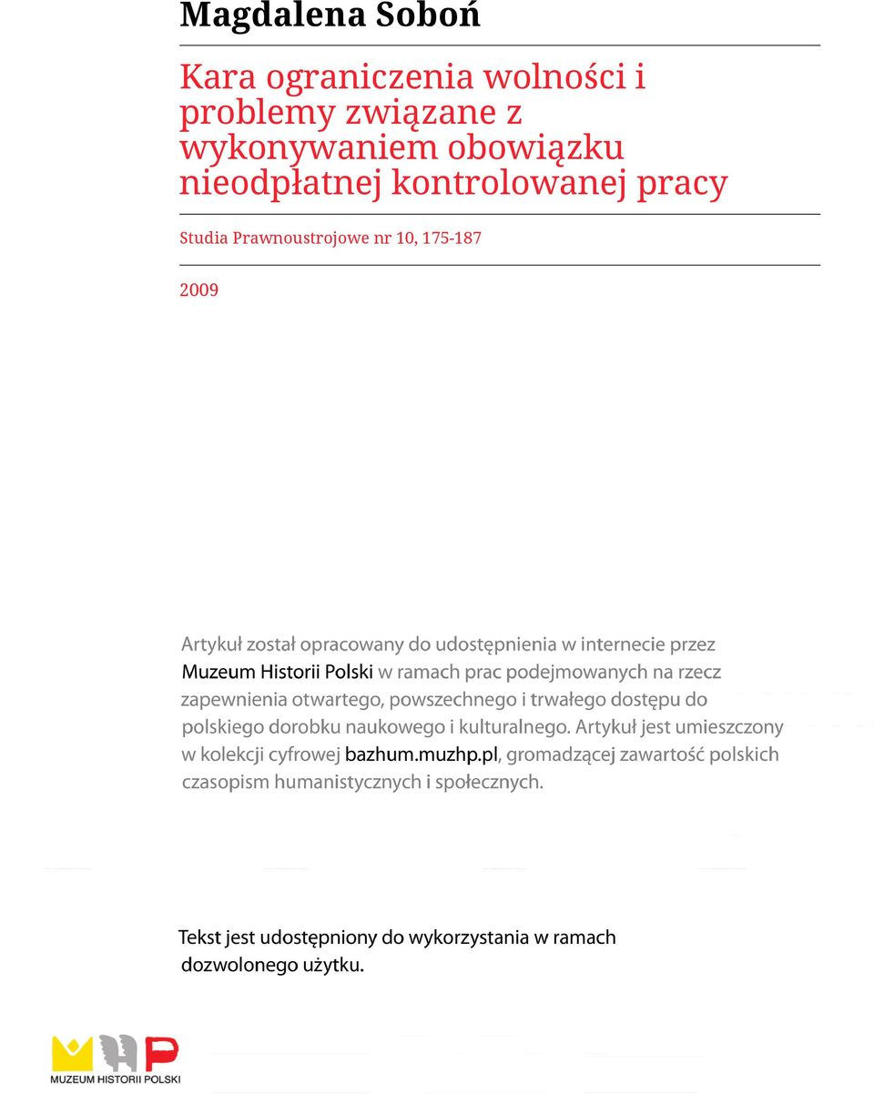 wykonywaniem obowiązku nieodpłatnej