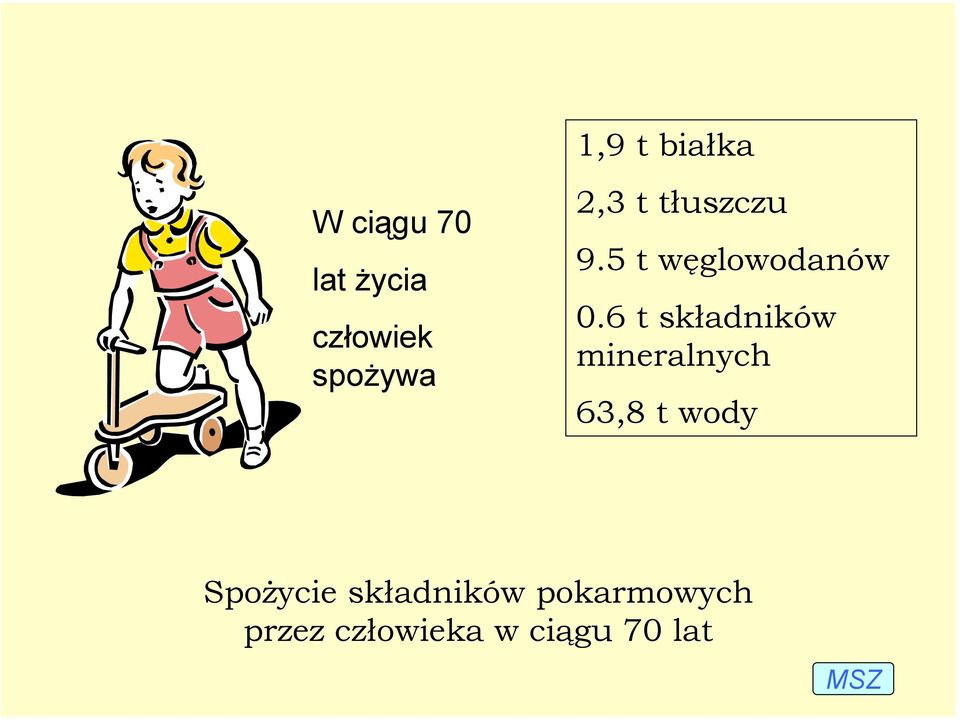 6 t składników mineralnych 63,8 t wody