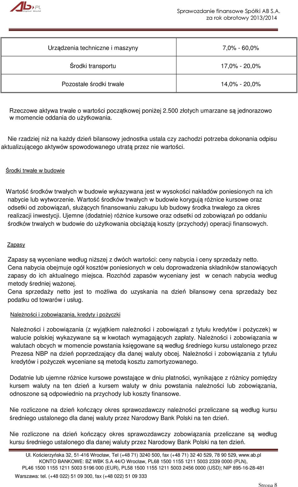 Nie rzadziej niż na każdy dzień bilansowy jednostka ustala czy zachodzi potrzeba dokonania odpisu aktualizującego aktywów spowodowanego utratą przez nie wartości.