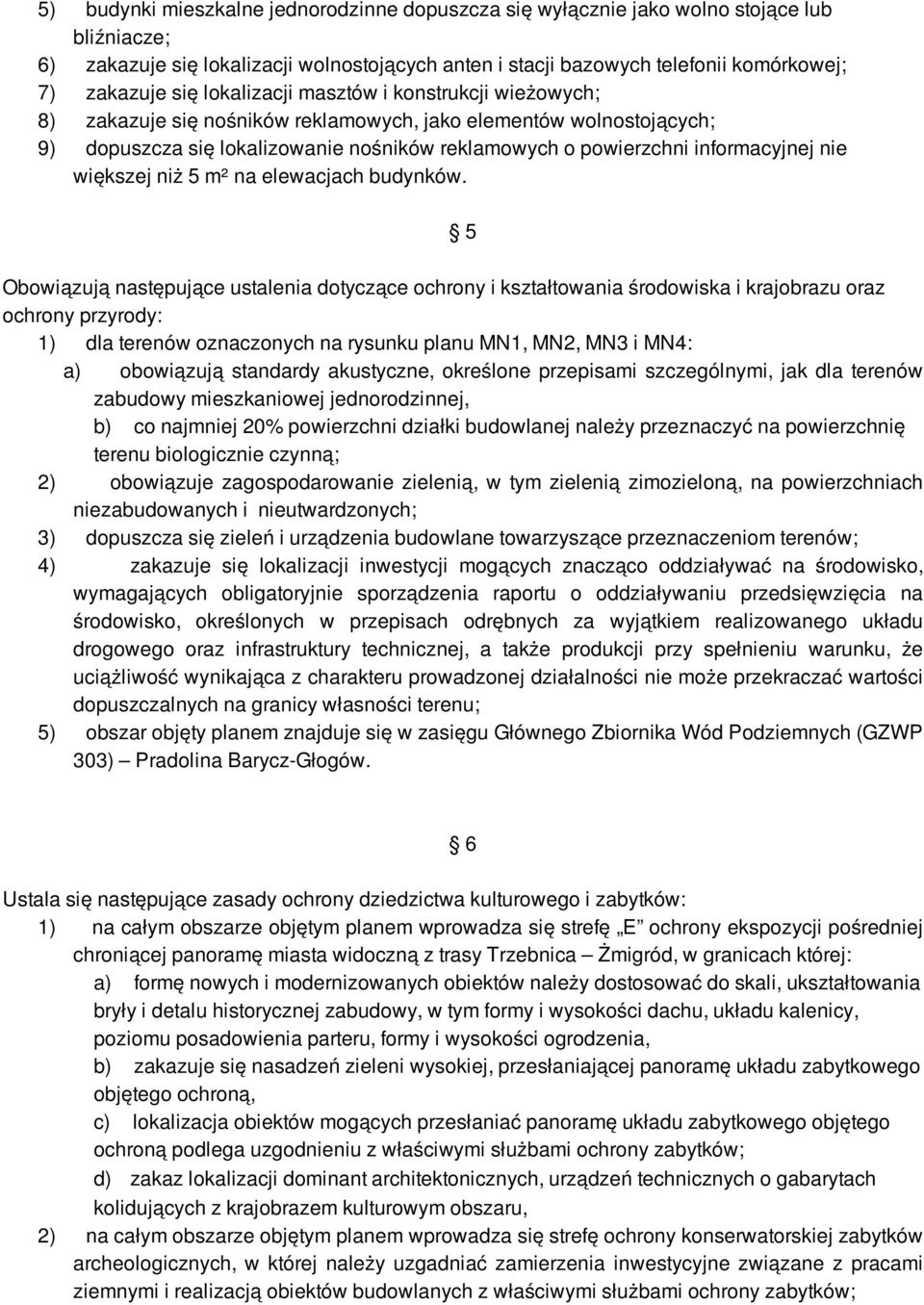 większej niż 5 m² na elewacjach budynków.