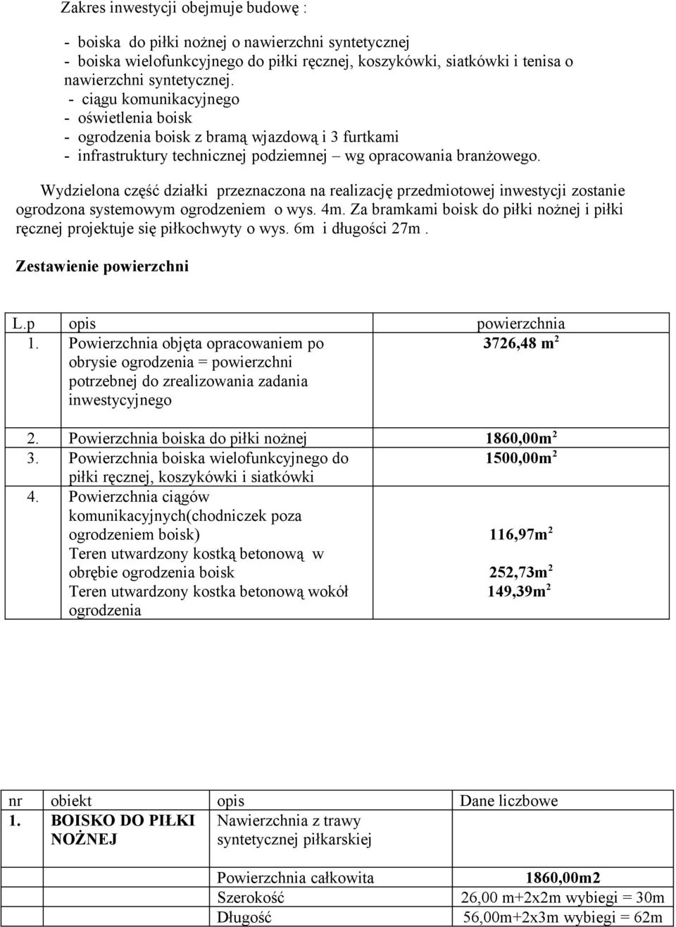 Wydzielona część działki przeznaczona na realizację przedmiotowej inwestycji zostanie ogrodzona systemowym ogrodzeniem o wys. 4m.