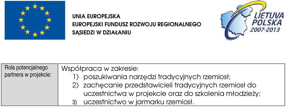 przedstawicieli tradycyjnych rzemiosł do uczestnictwa w