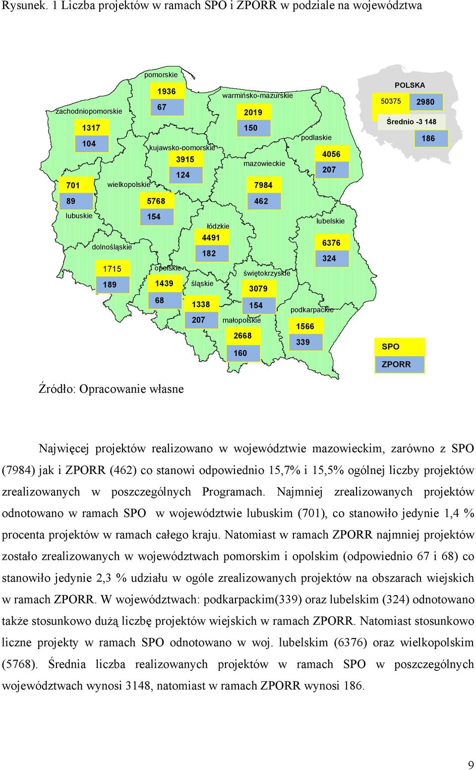 podlaskie 456 27 POLSKA 5375 298 Średnio -3 148 186 89 5768 462 lubuskie 154 łódzkie lubelskie dolnośląskie 1715 189 opolskie 1439 4491 182 śląskie świętokrzyskie 379 6376 324 68 1338 27 154