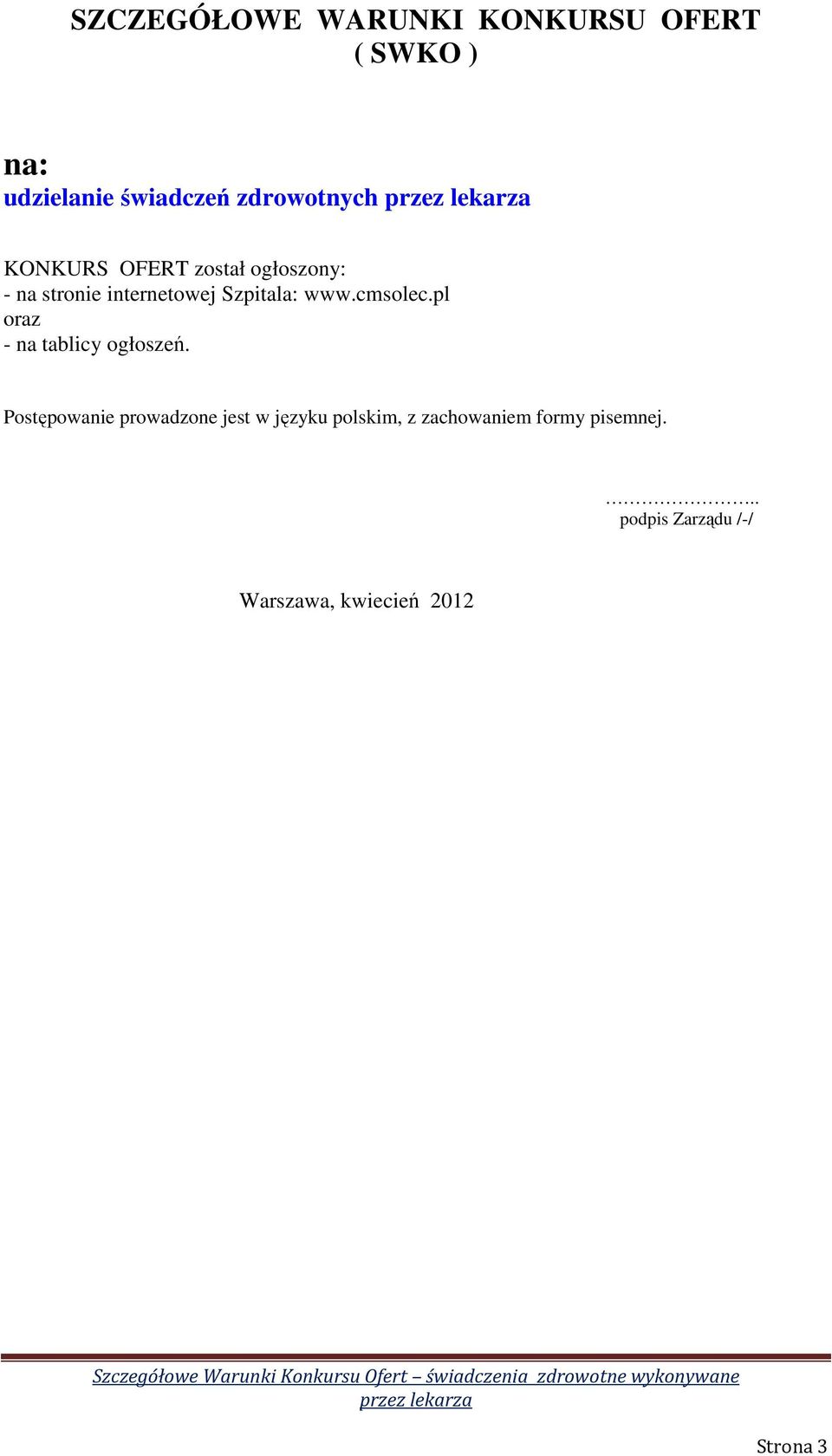 pl oraz - na tablicy ogłoszeń.