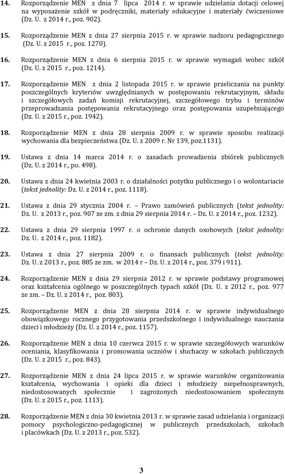 17. Rozporządzenie MEN z dnia 2 listopada 2015 r.