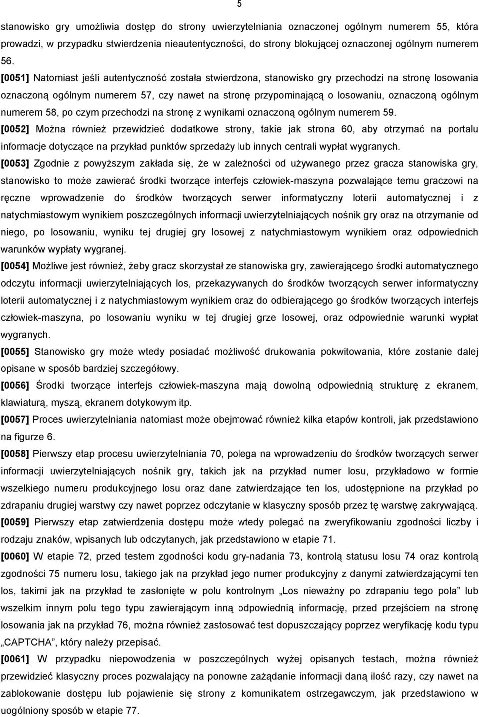 ogólnym numerem 58, po czym przechodzi na stronę z wynikami oznaczoną ogólnym numerem 59.