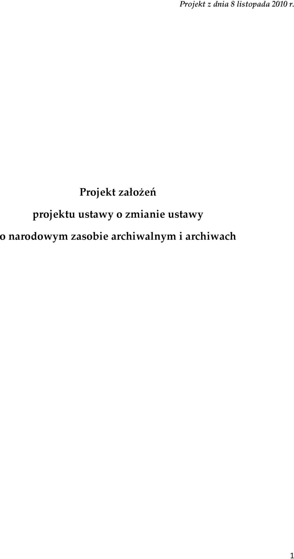 zmianie ustawy o