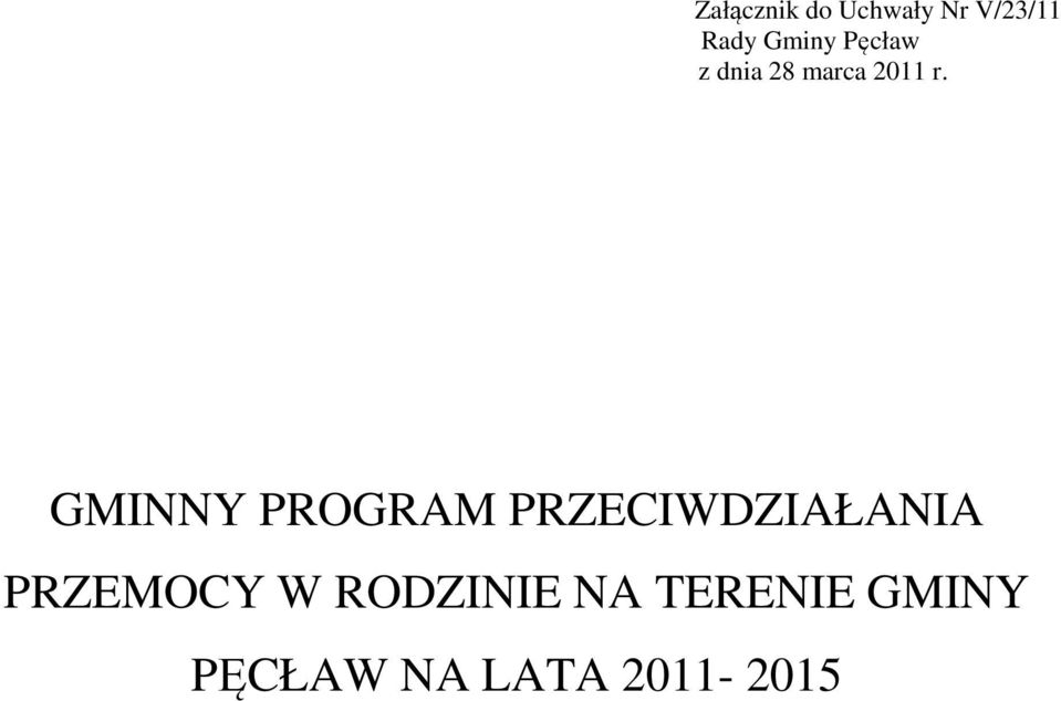 GMINNY PROGRAM PRZECIWDZIAŁANIA PRZEMOCY