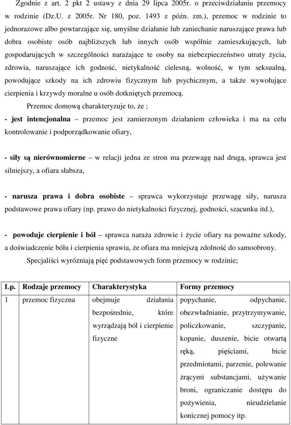 gospodarujących w szczególności narażające te osoby na niebezpieczeństwo utraty życia, zdrowia, naruszające ich godność, nietykalność cielesną, wolność, w tym seksualną, powodujące szkody na ich