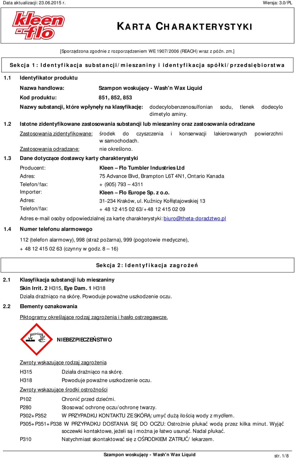 dodecylo dimetylo aminy. 1.