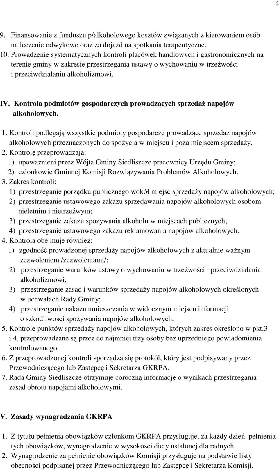 Kontrola podmiotów gospodarczych prowadzących sprzedaż napojów alkoholowych. 1.