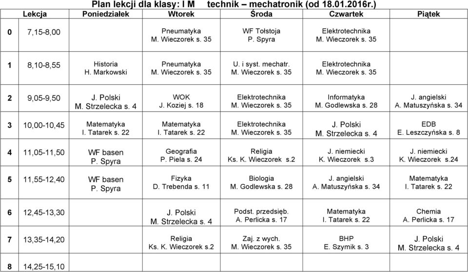 Polski EDB 4 11,05-11,50 basen Geografia P. Piela s. 24 Ks. K. Wieczorek s.