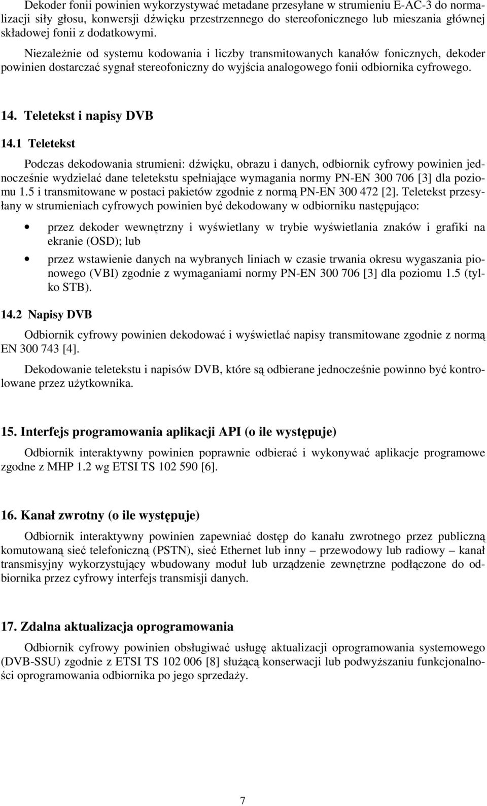 Teletekst i napisy DVB 14.