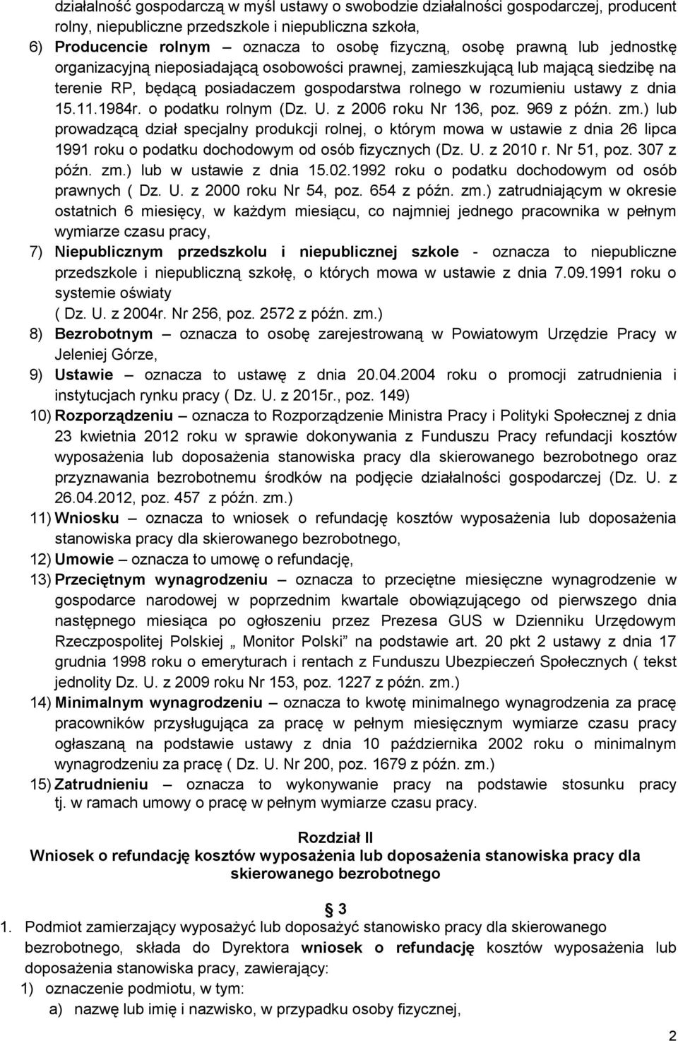 o podatku rolnym (Dz. U. z 2006 roku Nr 136, poz. 969 z późn. zm.