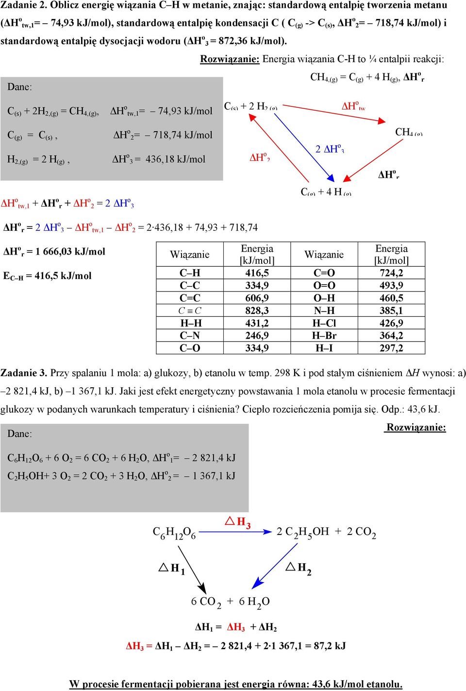 entalpię dysocjacji wodoru ( H o 3 = 87,36 kj/mol).