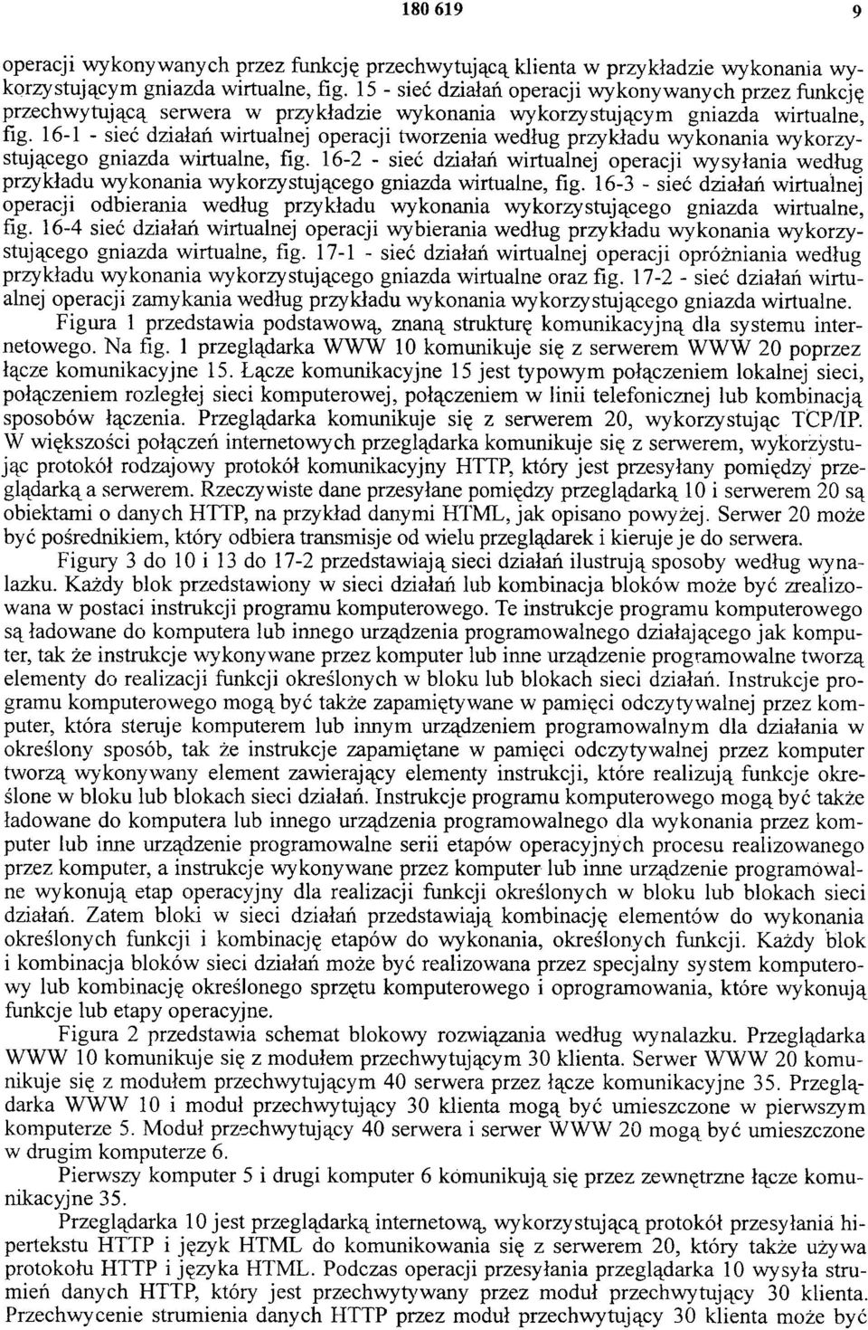 16-1 - sieć działań wirtualnej operacji tworzenia według przykładu wykonania wykorzystującego gniazda wirtualne, fig.