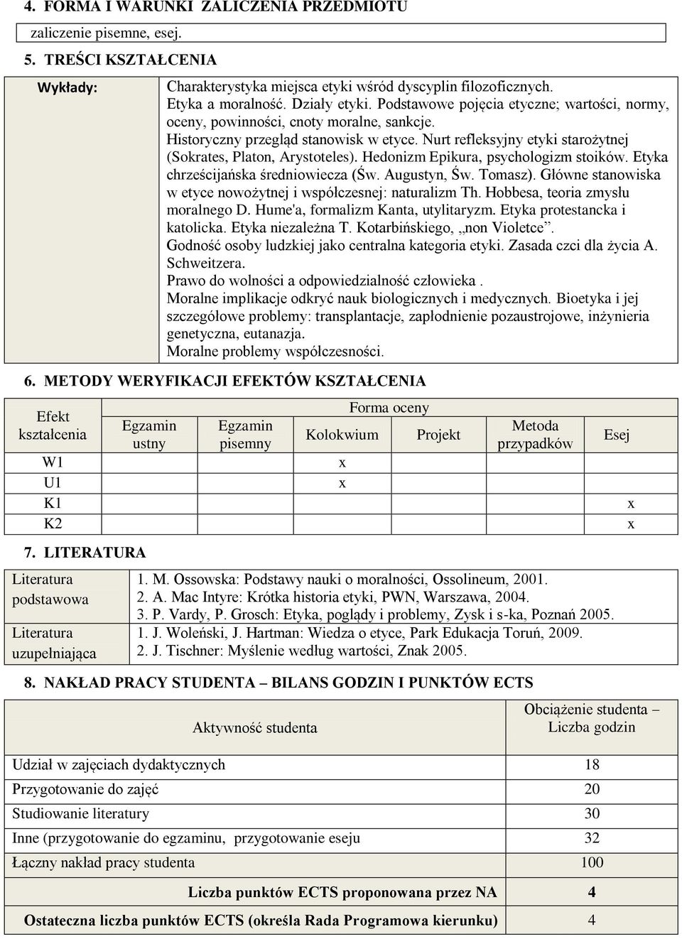 Hedonizm Epikura, psychologizm stoików. Etyka chrześcijańska średniowiecza (Św. Augustyn, Św. Tomasz). Główne stanowiska w etyce nowożytnej i współczesnej: naturalizm Th.