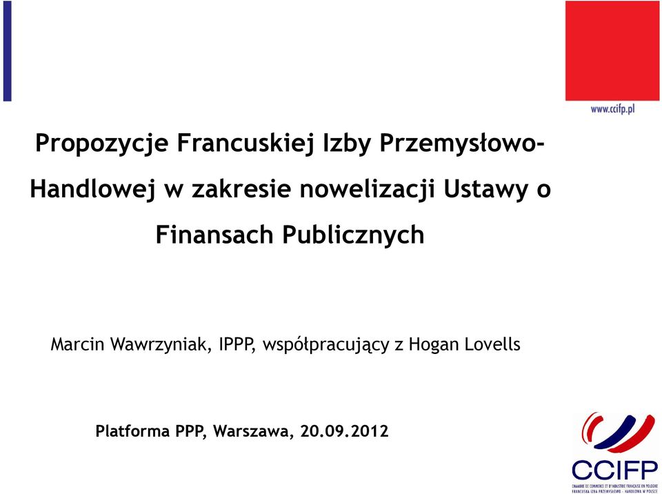 Finansach Publicznych Marcin Wawrzyniak, IPPP,