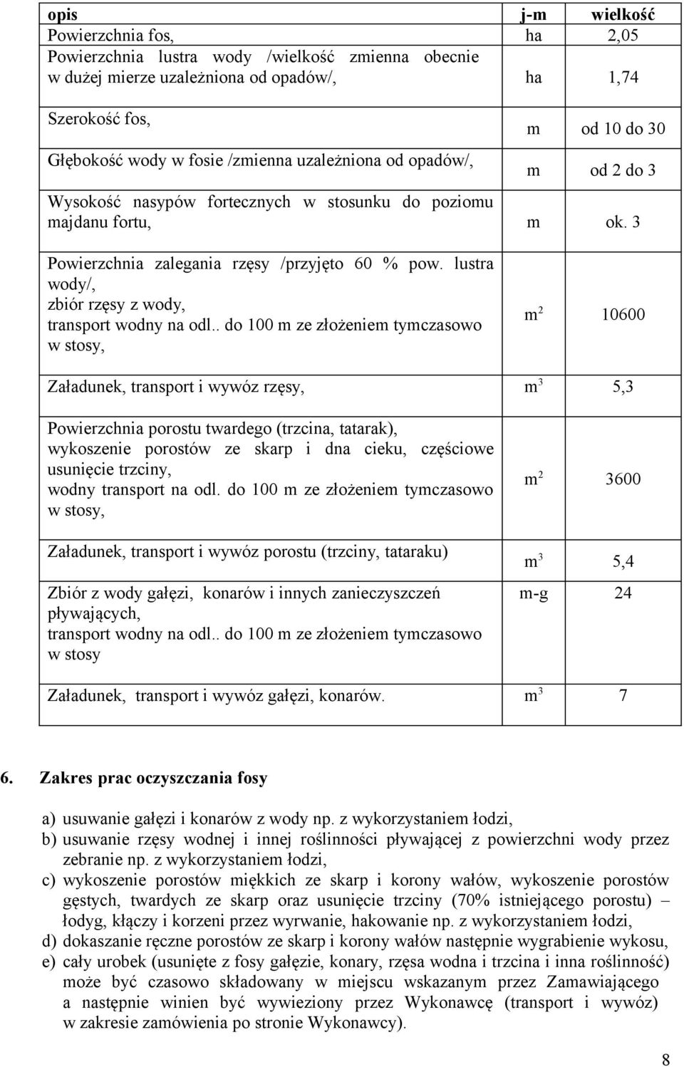 . do 100 m ze złożeniem tymczasowo w stosy m-g 24 Załadunek, transport i wywóz gałęzi, konarów.