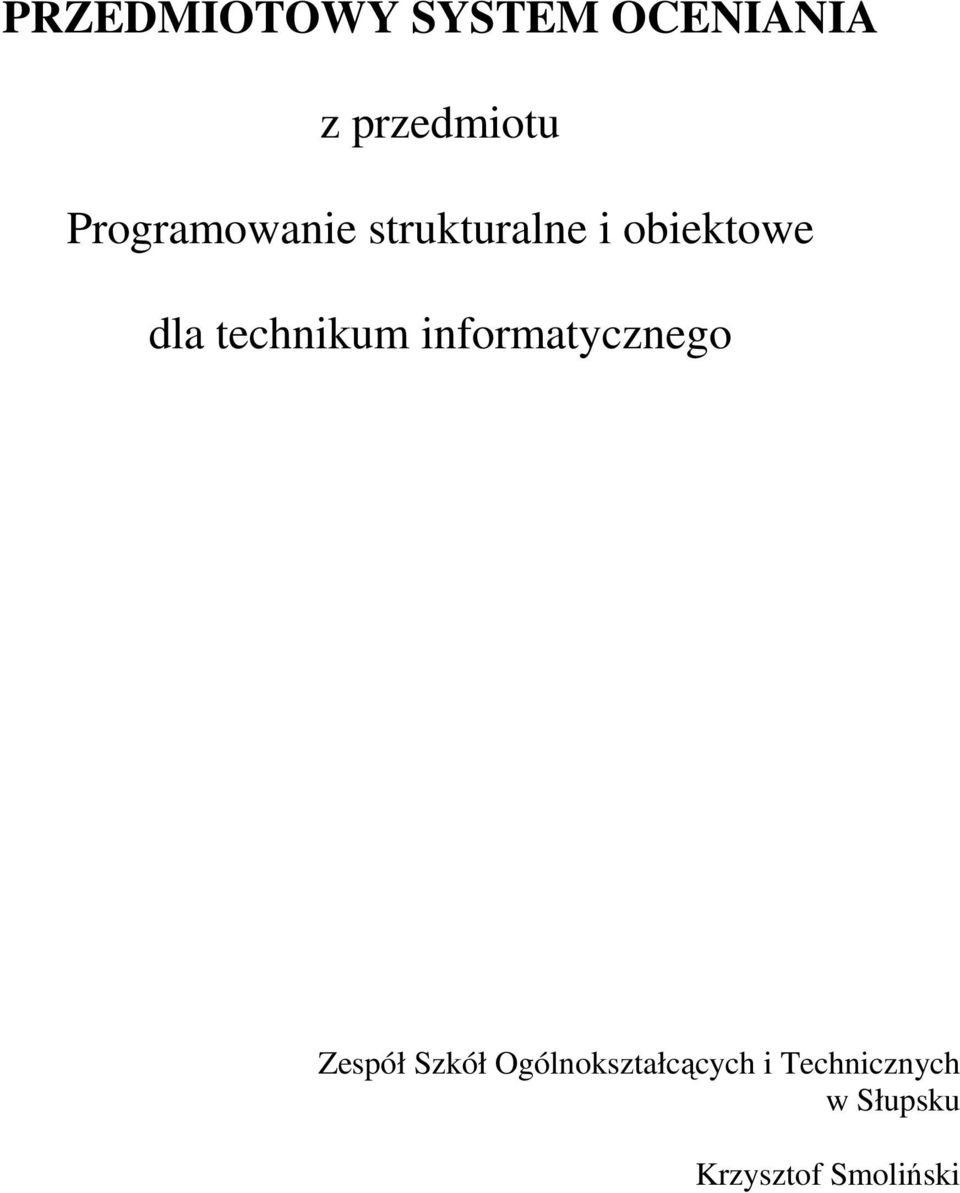 technikum informatycznego Zespół Szkół