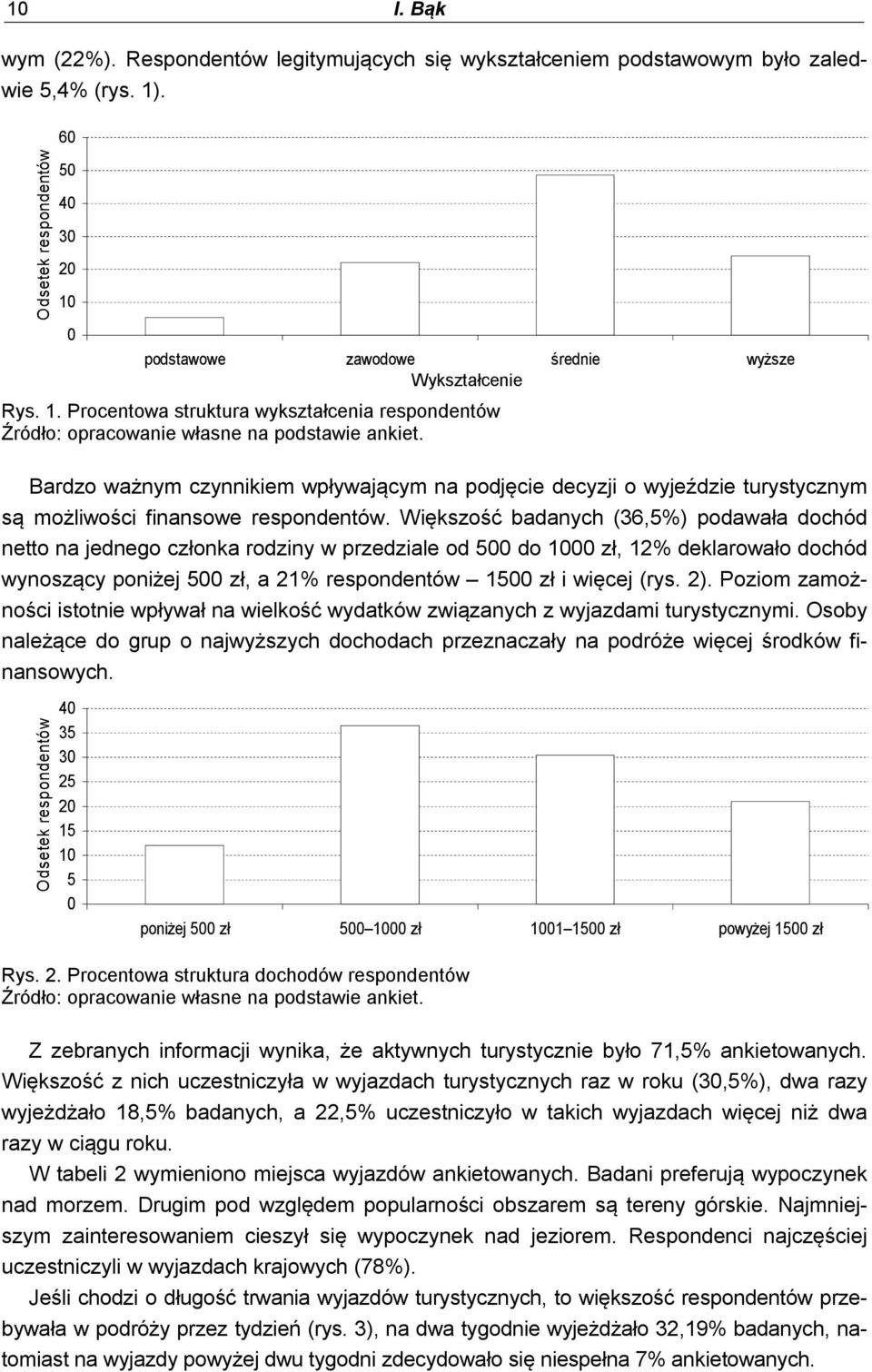 0 podstawowe zawodowe średnie wyższe Wykształcenie Rys. 1.