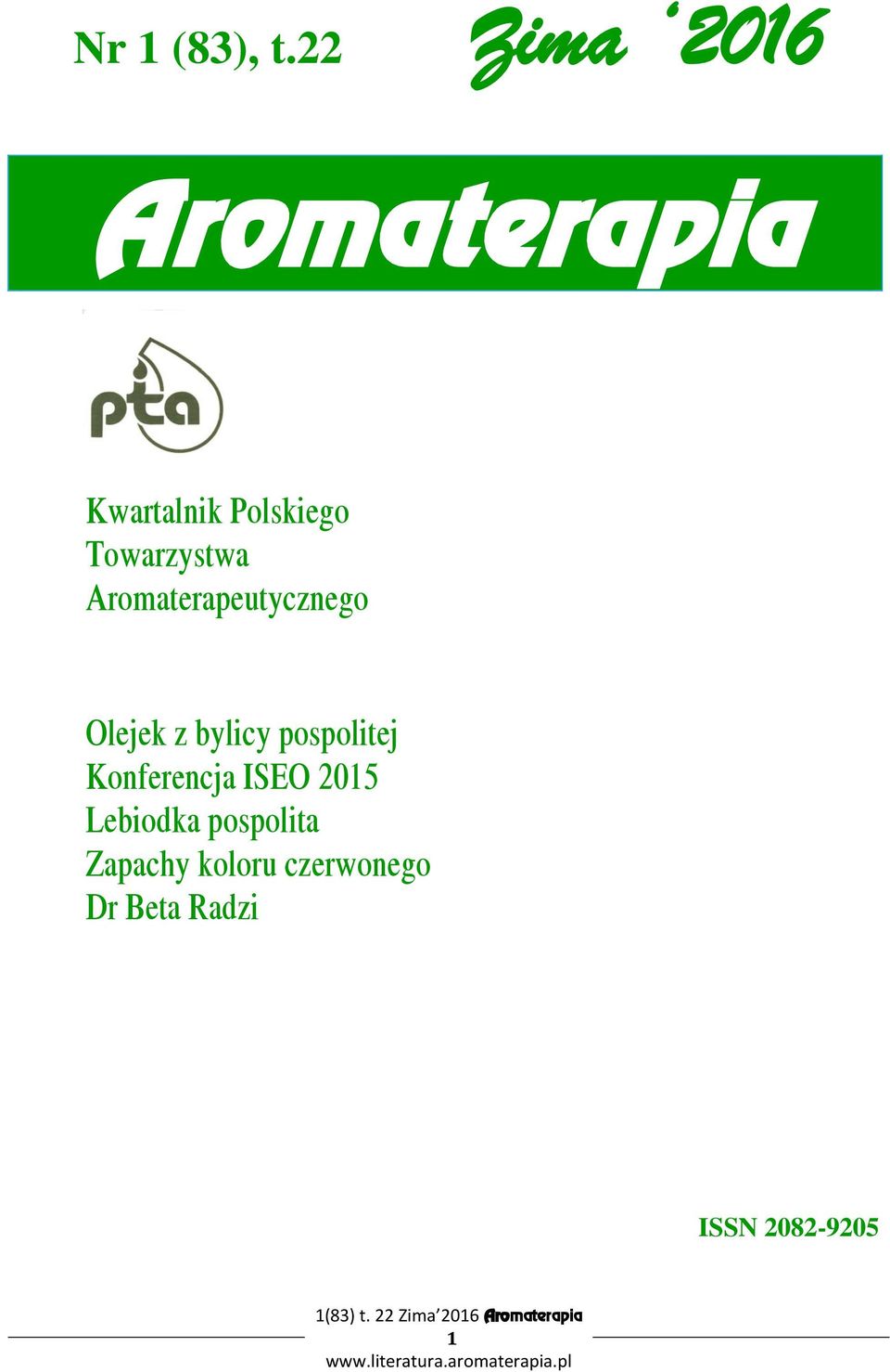 Towarzystwa Aromaterapeutycznego Olejek z bylicy