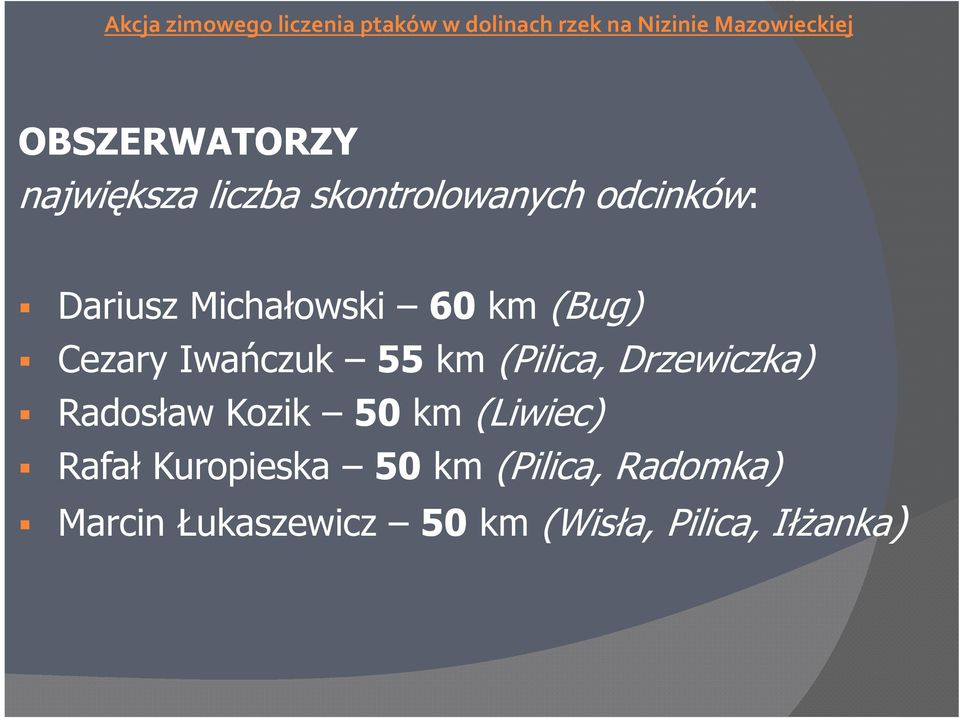 Drzewiczka) Radosław Kozik 50 km (Liwiec) Rafał Kuropieska 50